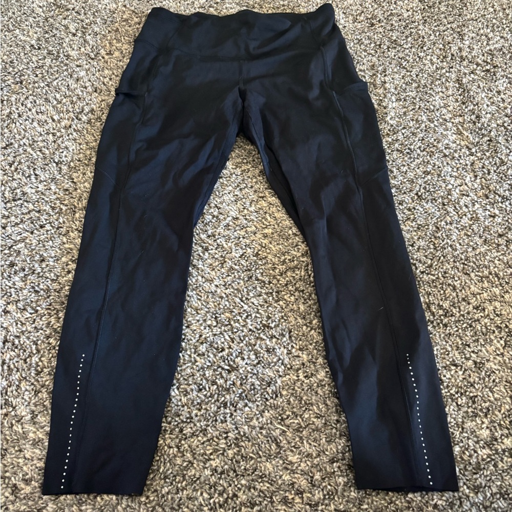 Black Lulu Leggings with Reflective Dots